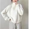 Foreign Trade New Double Zipper Reverse Set Design Sense Loose Simple Knitted Cardigan Solid Color Casual Sweater Jacket Women