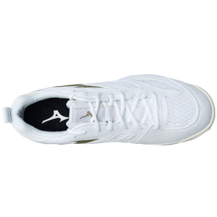 Mizuno Serie Dynablitz Semplici Comode Ammortizzazione Antiscivolo Resistenti Scarpe da Pallavolo Basse Unisex Sneaker Bianco Platino V1GA212158