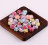ZW01 50pcs 11x12mm Mini Acrylic Straight Hole Pumpkin Shape Beads Mixed Loose Beads Making Material Beads DIY Trend Bracelet