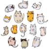 Cute Cat Family Embroidery Cloth Sticker Ironing Patch Sticker Computer Embroidery Label Cartoon Flower Cat Embroidery Sticker Kitten