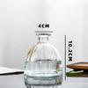 Retro Embossed Transparent Glass Vase: French-Inspired Luxury Home Decor for Living Room