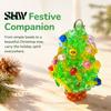 Decorative Bead Art for Home Christmas Tree Keychain, Faux Crystal Beaded Xmas Pendant, Personalized Holiday Party Decor 3D Key Ring Charm Accessory