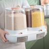 5-Grid Rotating Grid Grain Rice Dispenser Sealed Cereal Separate Bucket Dry Food Container Round Rice Storage Tank Storage Box