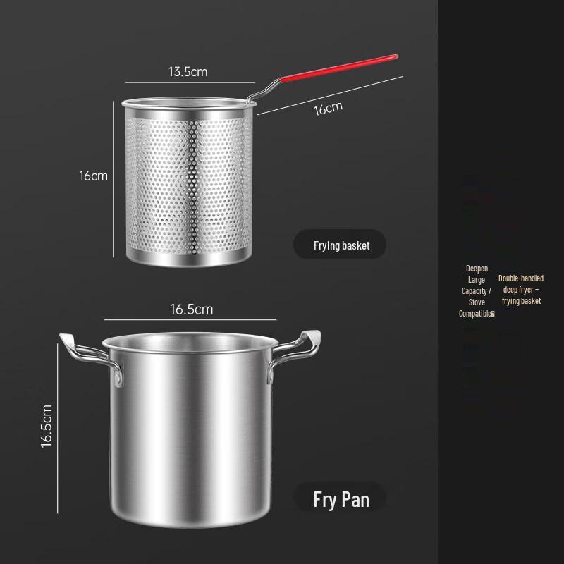 Qiwei Thickened Stainless Steel Deep Fryer