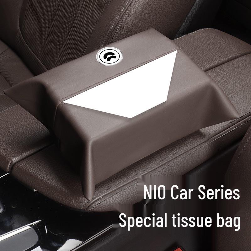 NIO Car Tissue Box for ES6, ES8, EC6, ET5, ET7, EP9 Models - Seat Armrest Tissue Holder