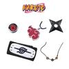 Naruto-inspiriertes Ring- und Halskettenset aus ABS-Kunststoff, Geschenk für Anime-Fans, Charaktere)