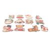 36pcs Xmas Hanging Decorations with Ropes Wooden Exquisite Snowman Elk Hanging Ornaments for Xmas