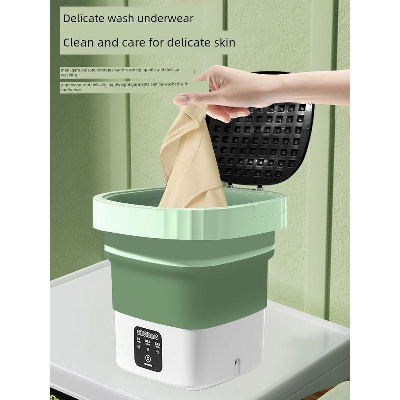 Washing Machine, Foldable and Portable, for Home and Dorm Use, Integrated Washing and Spin-Dry Function, Large Capacity, Lazy Person's Magic Gadget