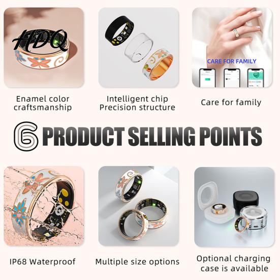 Gesture Control Ring Smart Health Sleep Tracking Motion Monitoring Universal Bluetooth-compatible Tracker IP68 Multifunctional Exercise