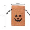 Ewanda Store 50 Pcs Halloween Burlap Bags,3.9"x5.5" Burlap Candy Bags Goodie Treat Bags with Drawstrings for Kids Halloween Party Supplies