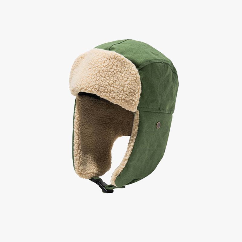 

Зимняя ретро шапка Лэй Фэн женская в корейском стиле, модная хлопковая шапка с защитой ушей, мужская шапка для езды на электровелосипеде, теплая шапка пилота для мотоцикла с Северо-Востока One size