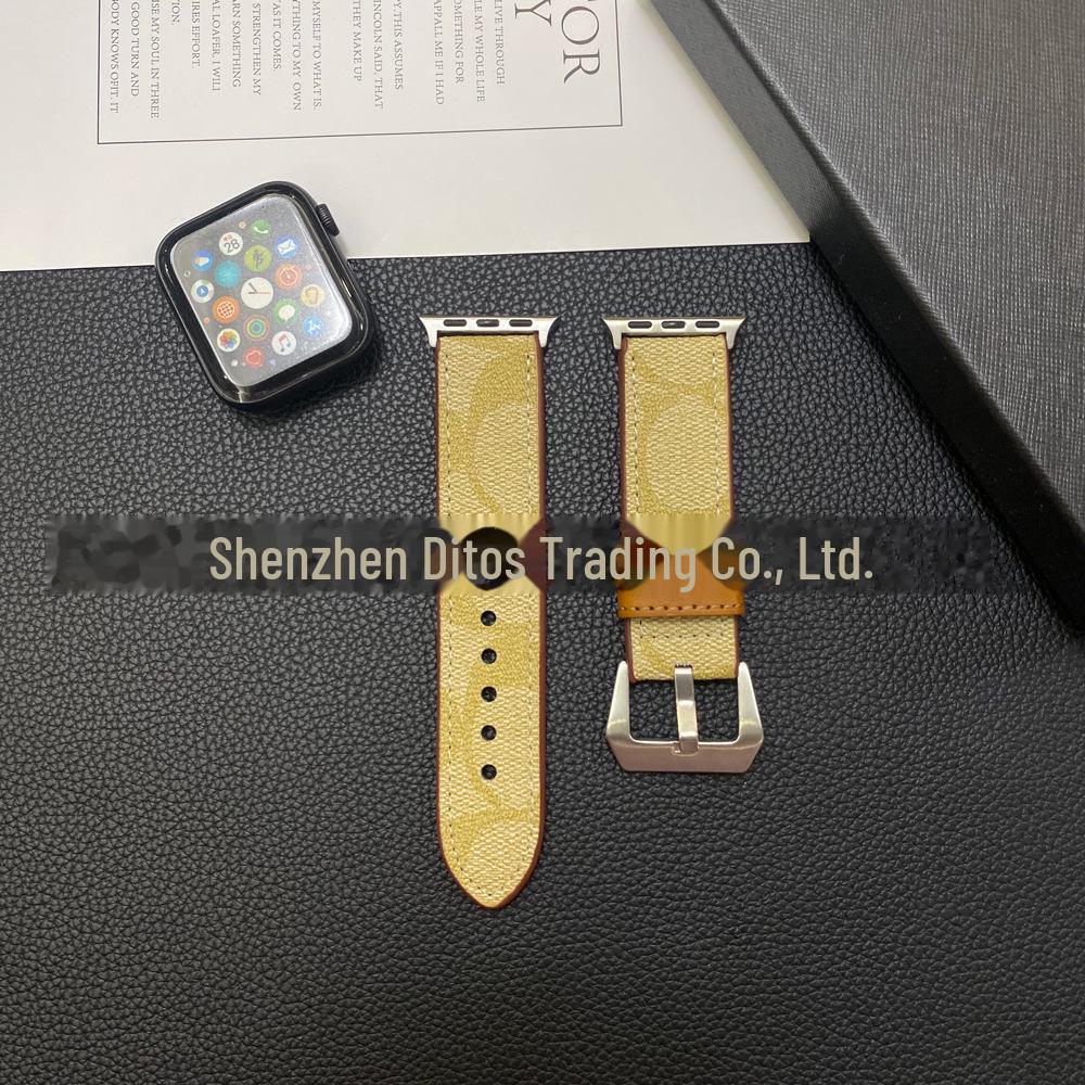 

Шкіряний ремінець преміум-класу для Apple Watch – європейська та американська розкіш S109876SE 22mm off білий колір