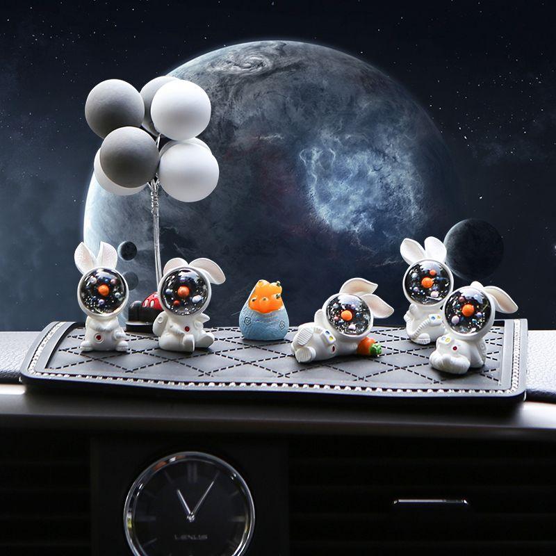 2025 Starry Sky Rabbit Car Ornament New Design Cute Popular Astronaut Car Dashboard Interior Decoration for Women