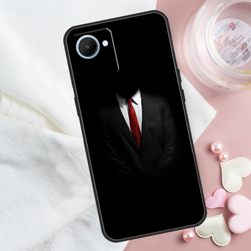 Man Suit Shirt Tie For Realme 13 12 10 11 14 Pro Plus GT 6T 6 5 GT7 Pro C55 C51 C21Y C25S C75 C61 C53 C67 Case