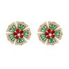 Zircon Drop Earrings With Glittering Lotus Water Drop Design For Women Summer