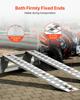 Loading Ramps, 2 Pcs 2745 X 380 Mm, Durable Aluminum and Heavy-Duty Trailer Ramp Set with Anti-Slip Plates, 4535.9 Kg Combined Capacity, for Carts,
