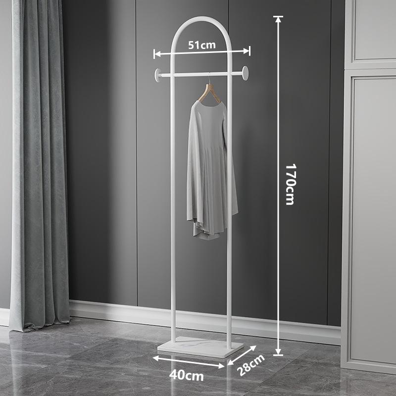 Nordic Marble & Metal Floor-standing Coat Rack, Foldable Wrought Iron Clothes Rack.