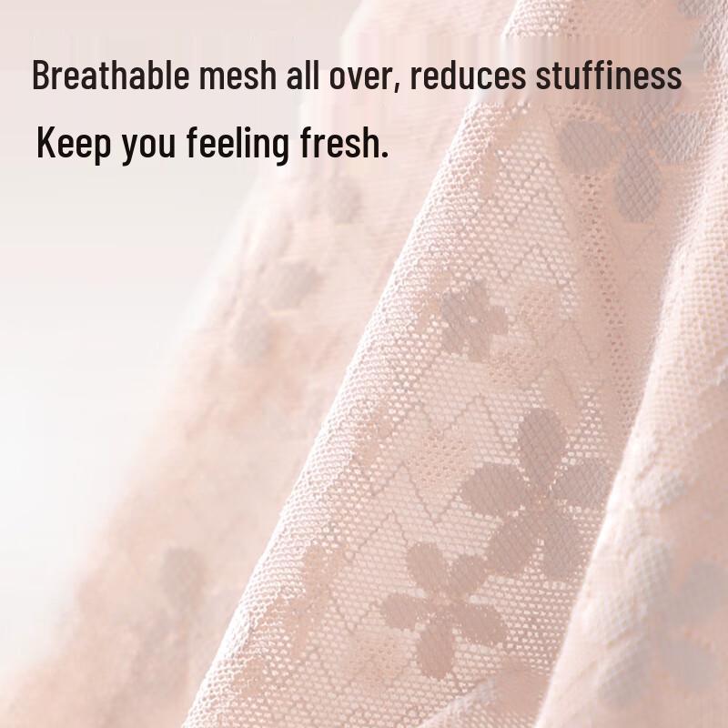 Yalu Women's Lace Mesh Breathable Antibacterial Briefs (3-Pack)