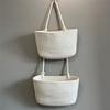 Household Wall-Mounted Woven Storage Basket, Three-Layer Hanging Design, Wall-Mounted Basket For Home Use, Environmentally