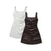 Slim Fit Pleated Spaghetti Strap Dress - Chic Spring/Summer Style