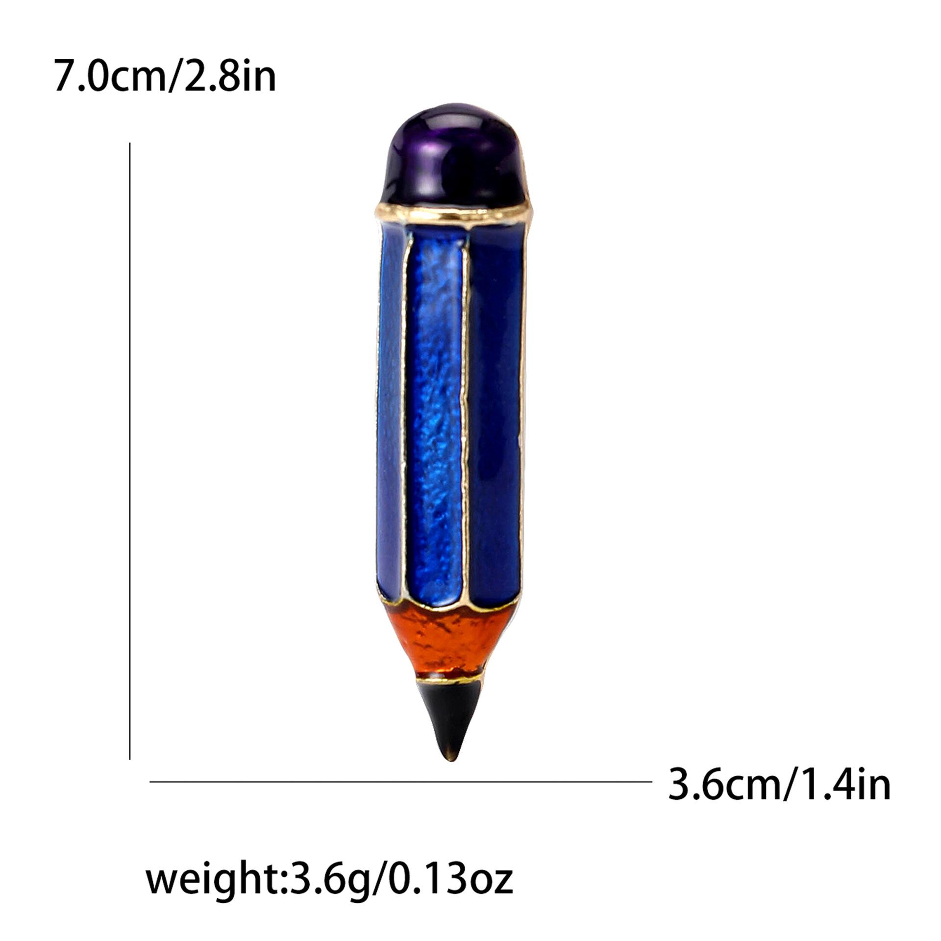 

Модный креативный сплав эмаль карандаш брошь нишевый дизайн мужские и женские костюмы кардиган корсаж ювелирные изделия булавка