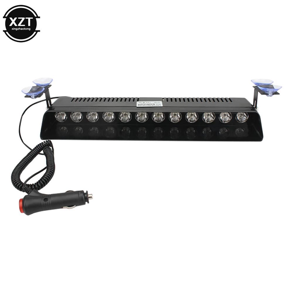 Car Strobe Flashing Lights Lamp 12LED Red/Blue/Amber/Yellow/White Police Led Flasher Emergency Warning Light For Car 12V 12W
