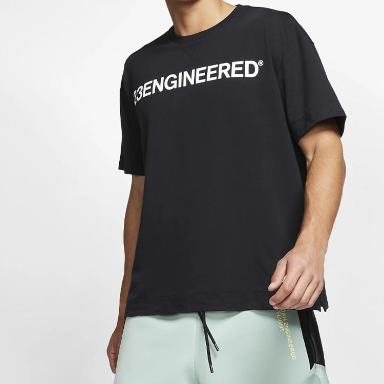 Air Jordan 23 Engineered Sport Round Neck Short Sleeve T-Shirt Men Tops Black AT9788-010