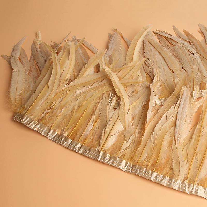 25-30Cm Tail Hair Feather Cloth With Cloth Strip Stage Clothing Skirt Feather Shawl Diy Decoration