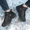 Outdoor Hiking Shoes Men Mid-top Warm Lace-up Comfortable Anti-slip Men's Shoes Thick-soled Breathable Casual Sports Shoes Men