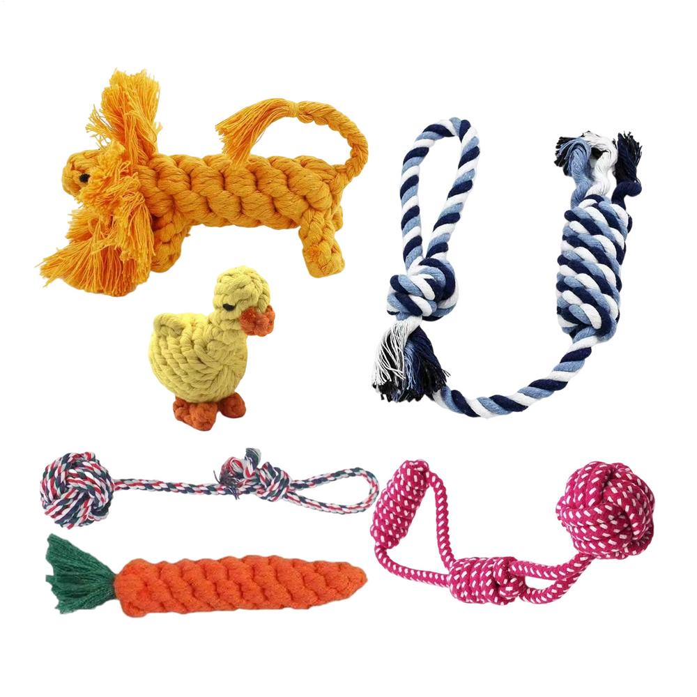 

Rope Toy 6 Pieces Cotton Funny Pet Supplies Dog Rope Chew Toys For Small Medium Large Pet Aggressive Chewers Indoor Outdoor Home