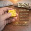 Pocket Sized Cheese Slider Fidget Toy Smooth Flip Spin Portable Adult Stress Relief Toy for Office Travel