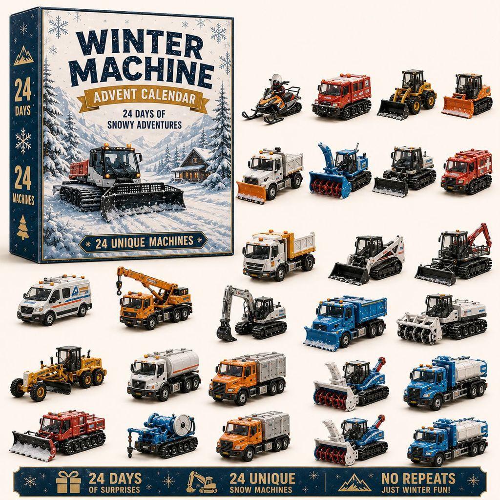 Transportation Advent Calendar With Acrylic Material For Holiday Gift And Kids Play