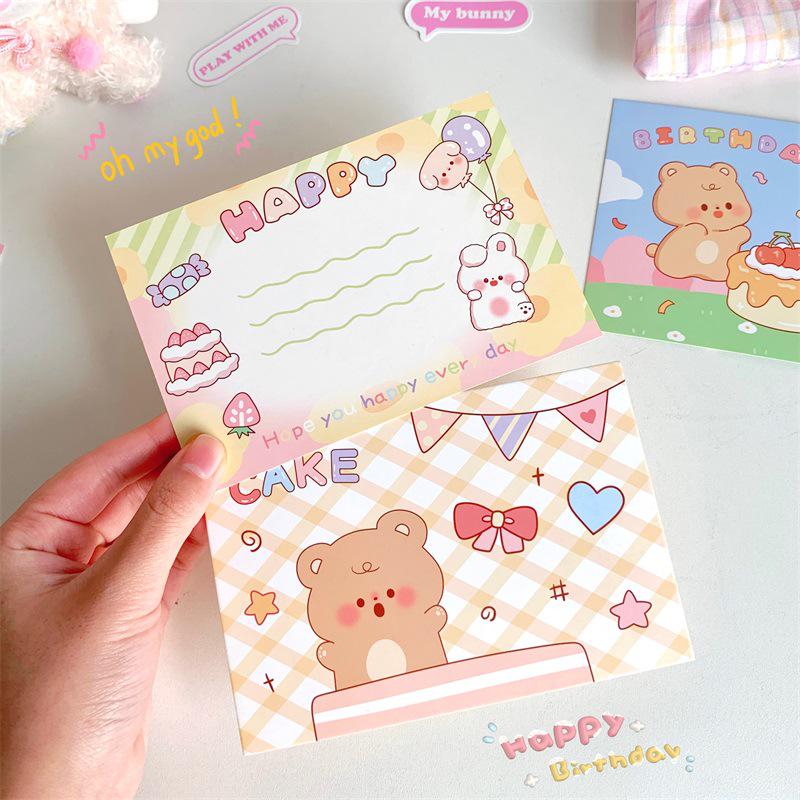 Exquisite Minimalist Christmas Cartoon Greeting Card - Creative Postcard for Birthday Blessings