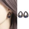 Crystal 1 Pair Elegant Women Vintage Style Fashion Blue Rhinestone Dangle Ear Stud Earrings Jewelry