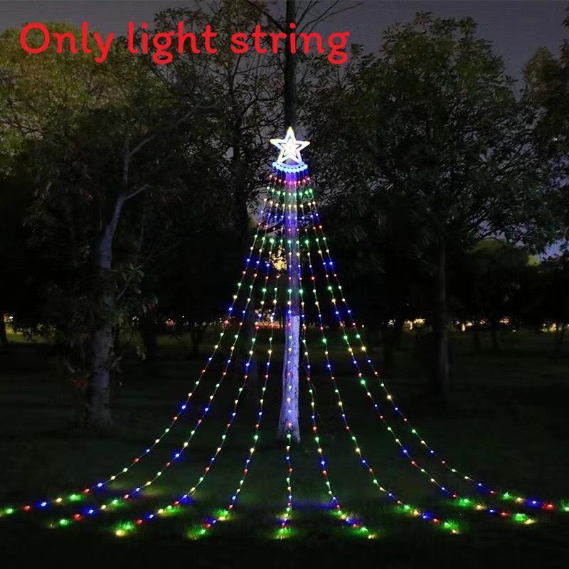 Outdoor Solar Sternenvorhanglichter für Weihnachtsdekoration und Gartenambiente