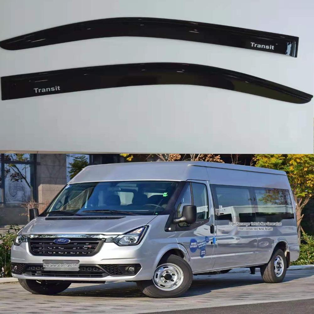 Ford Transit Acrylic Rain Guard Visor: Car Window Deflector & Shield Modification.