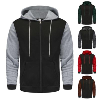 Color Blocked Men's Outdoor Casual Hooded Drawstring Hoodie