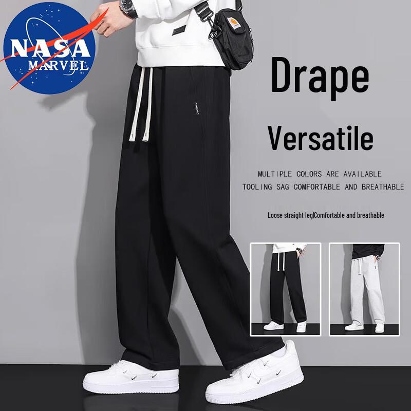 NASA MARVEL Men's American Trend Straight Loose Casual Pants