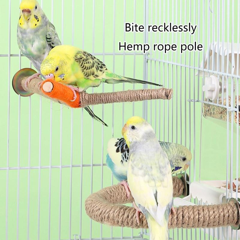 2PCS Bird Standing Perch Screw Parrot Playstand Toy Grinding Perch Birdcage Accessories Entertainment Perch Standing Toy