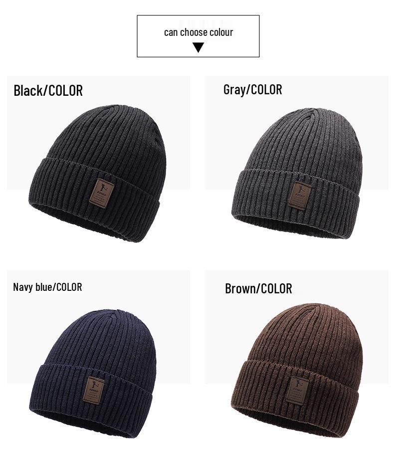 Autumn/Winter Men's Warm Knitted Wool Beanie - Outdoor Cycling Cold Protection, Newcomer Offer
