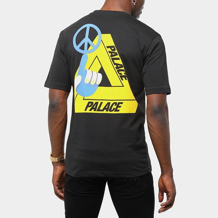 Palace Tri-Smiler Back Large Printing Short Sleeve Unisex Black PAL-TST-BLK