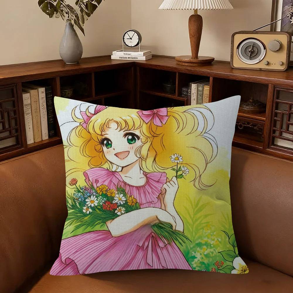 Anime Candy Candy Cushion Cushion Cover Car Throw Pillow Case For Sofa Car Christmas Gift