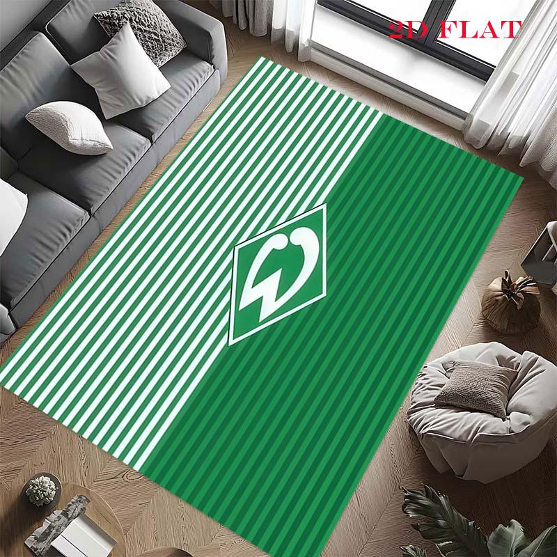 Tappeto SV Werder Bremen per Soggiorno Camera da Letto Casa Decorazione Divano, Tappetino Antiscivolo per Giochi Bambini