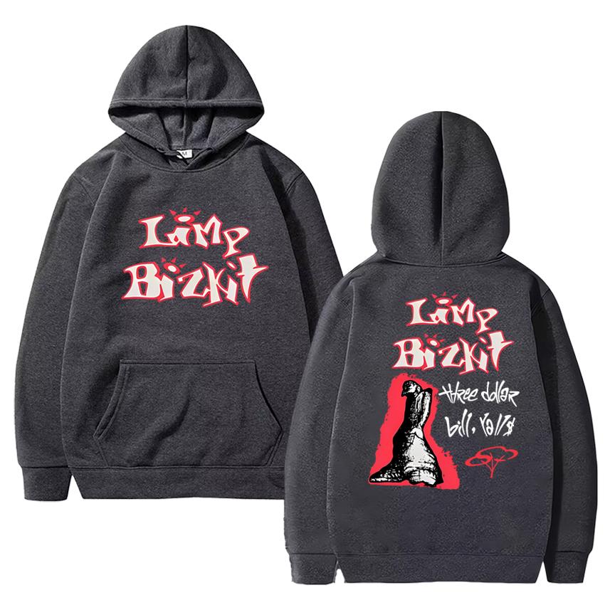 

2025 New in Rock Band Limp Bizkit Vintage Double Sided Print Streetwear Men Women Cotton Casual Hoodie Unisex Gothic Sweatshirt 3XL