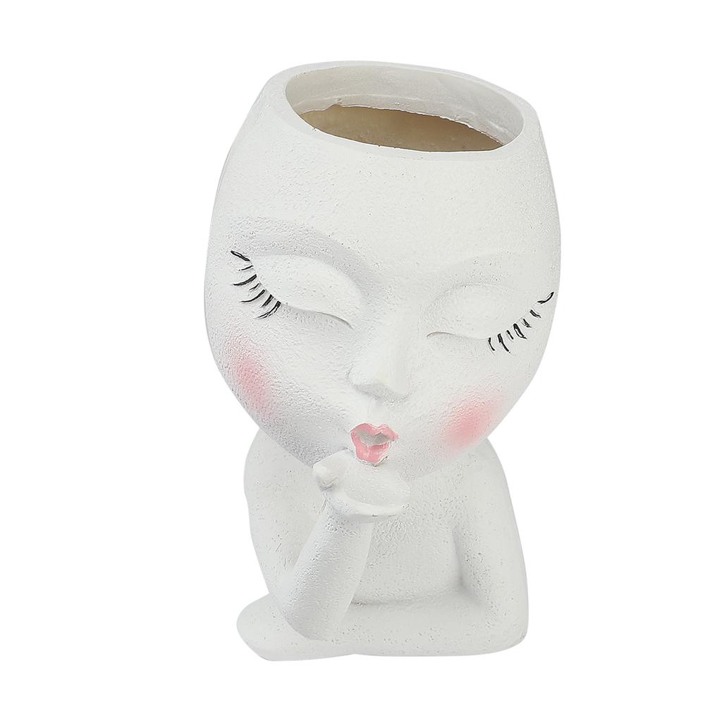 Mannequin Rășină Ghiveci de Flori Față Ghiveci de Flori Decor de Grădină