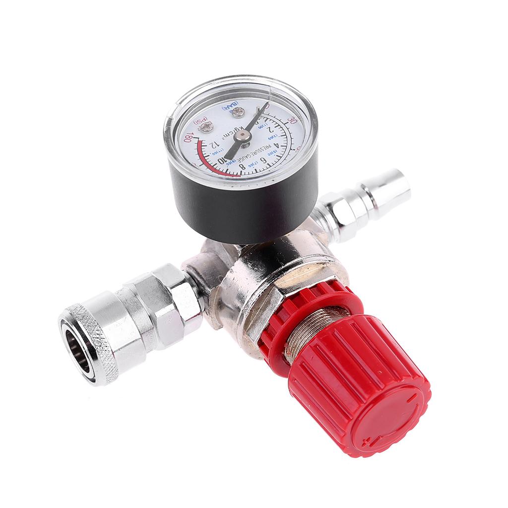 Pressure Regulator Switch Control for Valve Gauge with Quick Connector 0-180 PSI