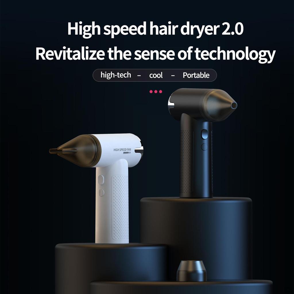 Trådløs hårføner Bærbar håndholdt vifte Sklisikker Camping Kraftig kompakt skrivebord Mini