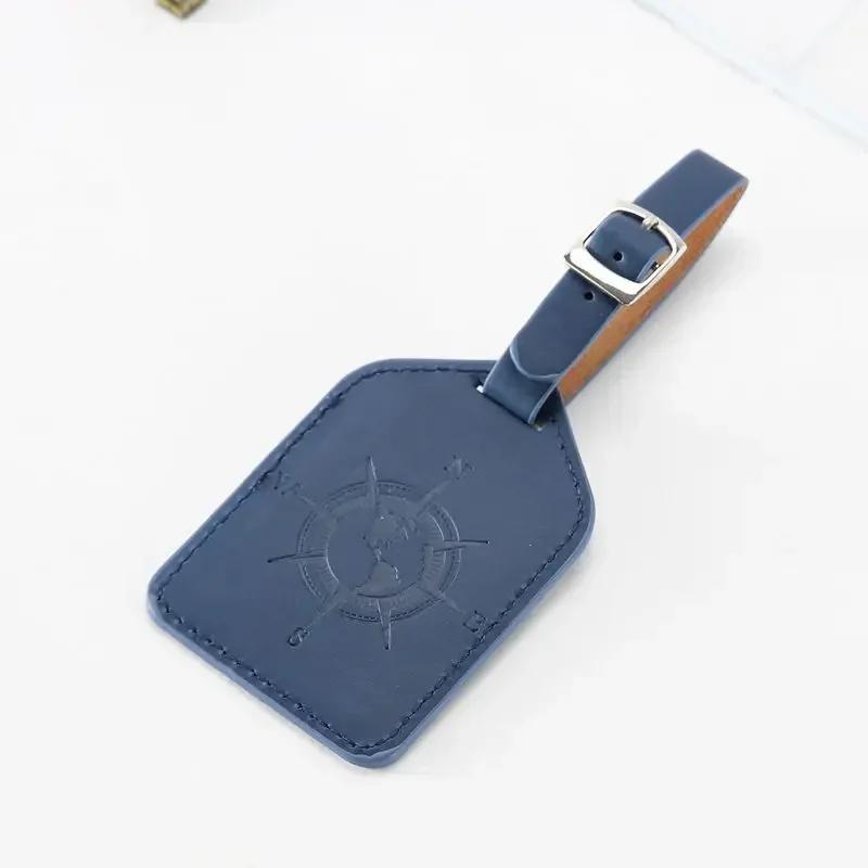 PU Leather Luggage Tag Suitcase Label ID Address Holder Travel Accessories Portable Name Tag