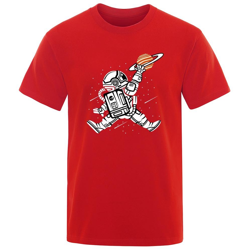 Spaceman Dunk T Shirt Men Women Cotton Eco Tee Clothes Tshirts Oversize Breathable Loose Short Sleeve Hip Hop Comfortable Tops