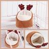 Guinea Pig Bed,Warm Hamster Bed Cozy Pet House with Soft Removable Cushion Hideout Cage Winter Nest Accessories for Small Animals Rabbit Ferret Hedgeh